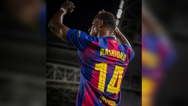 Rashford kini berseragam Barcelona. [Instagram]